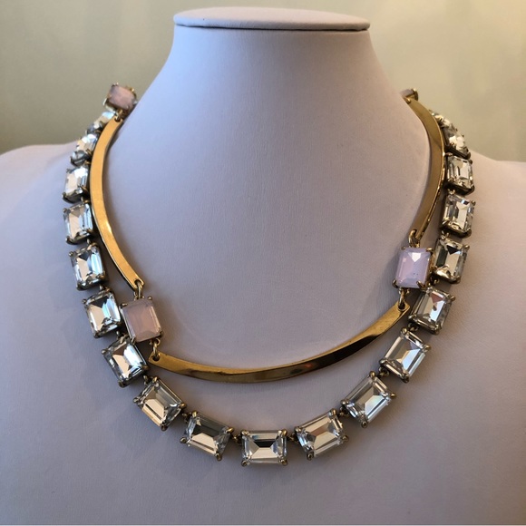 J. Crew Gold Tone with White/Translucent Resin Necklace - Picture 7 of 7